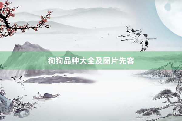 狗狗品种大全及图片先容